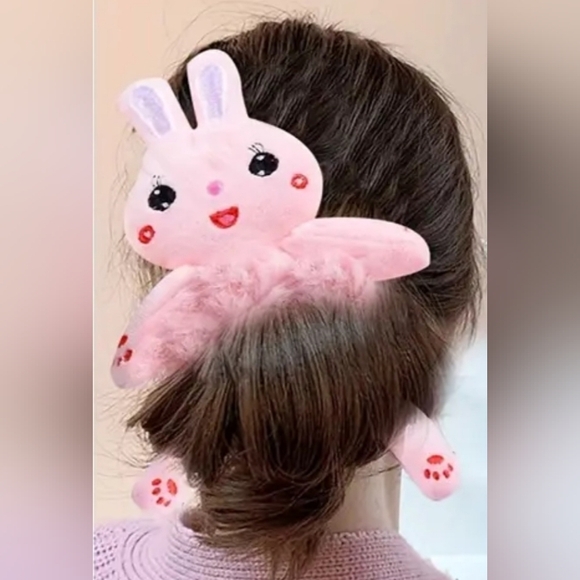 Plush Hair Tie - Soft, Stretchy Elastic Ponytail Holder 4-bundle - Picture 2 of 6